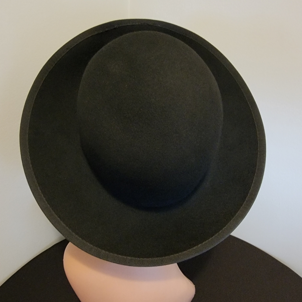 J. Crew 100% Wool Fedora Black Size XL 23" - Picture 5 of 13